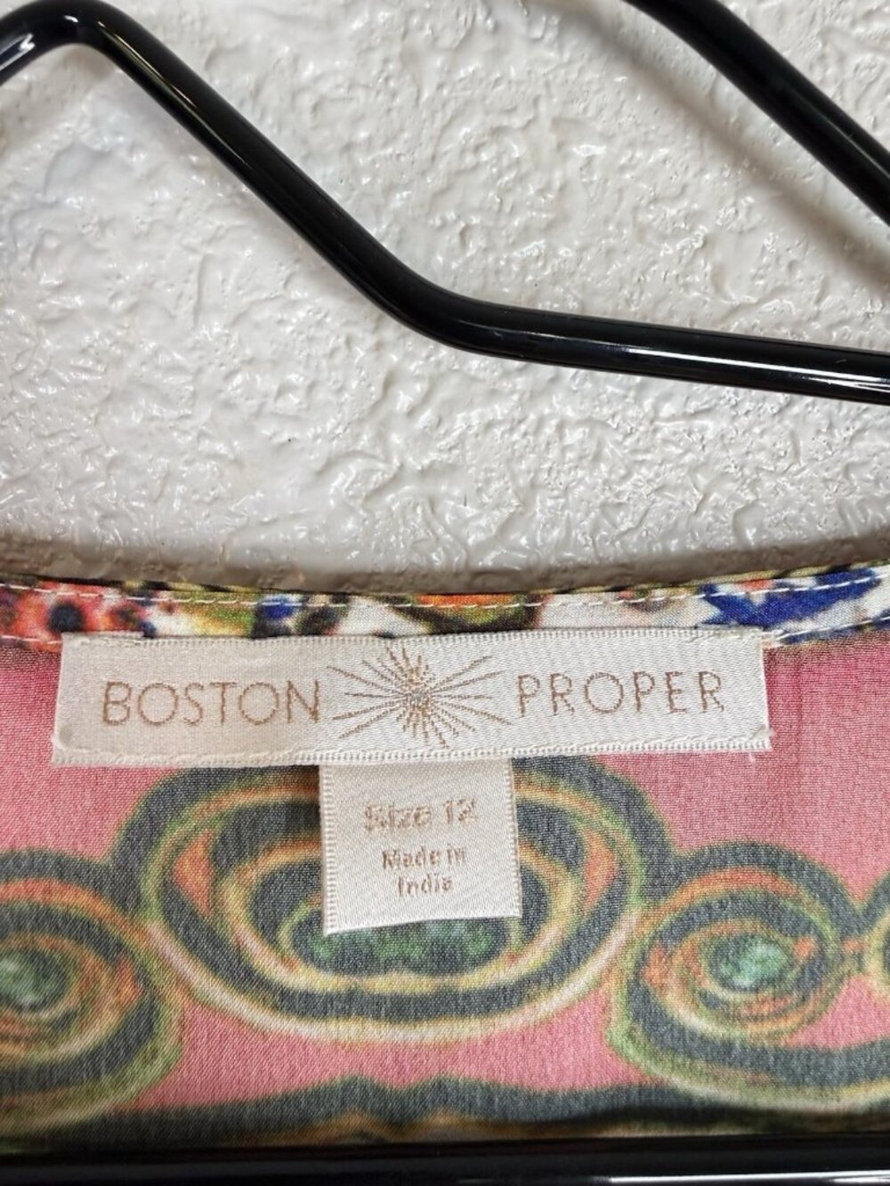 Boston Proper Romper Size 12 Tassle Abstract Bohemian Vacation Artsy Lightweight - Picture 6 of 14